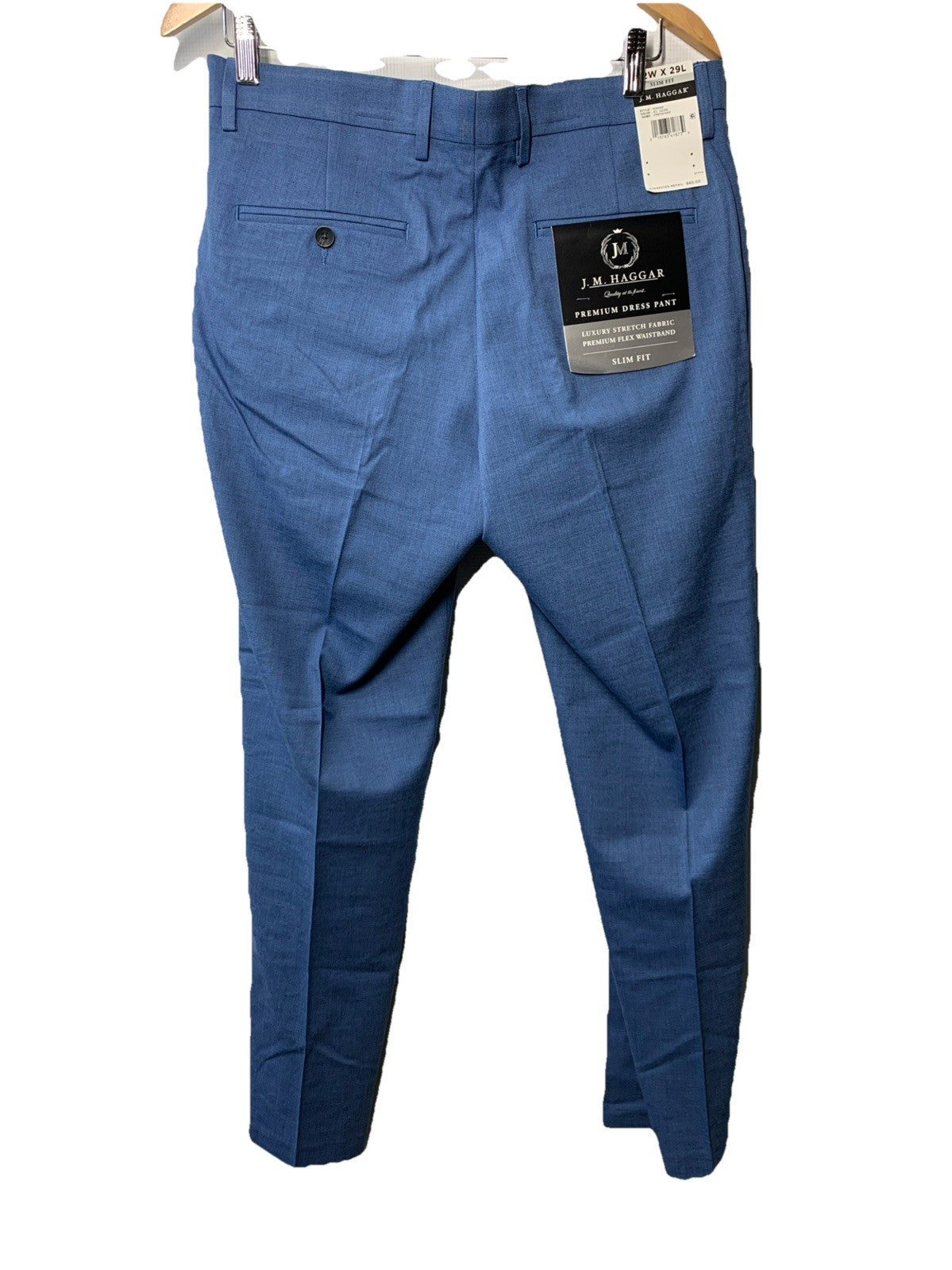 Men's J.M. Haggar® Premium Slim-Fit Flat-Front Stretch Suit Pants Blue 32x29