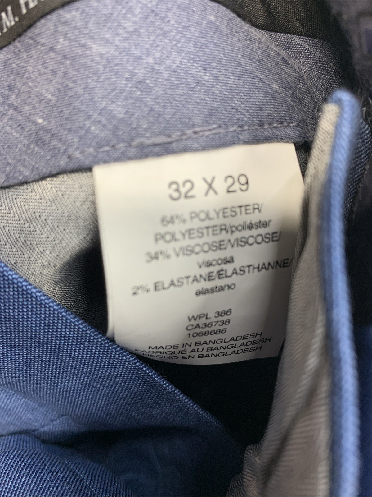 Men's J.M. Haggar® Premium Slim-Fit Flat-Front Stretch Suit Pants Blue 32x29