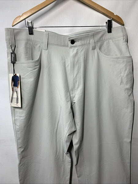 Haggar Sport Mens Performance 5-Pocket Stretch Straight Fit Tech Pant Size 38x32