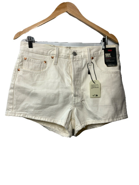 Levi's® Women's 501 Original Premium High-Rise Jean Shorts Cotton White Size 31