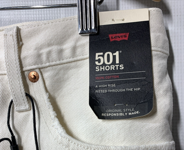 Levi's® Women's 501 Original Premium High-Rise Jean Shorts Cotton White Size 31