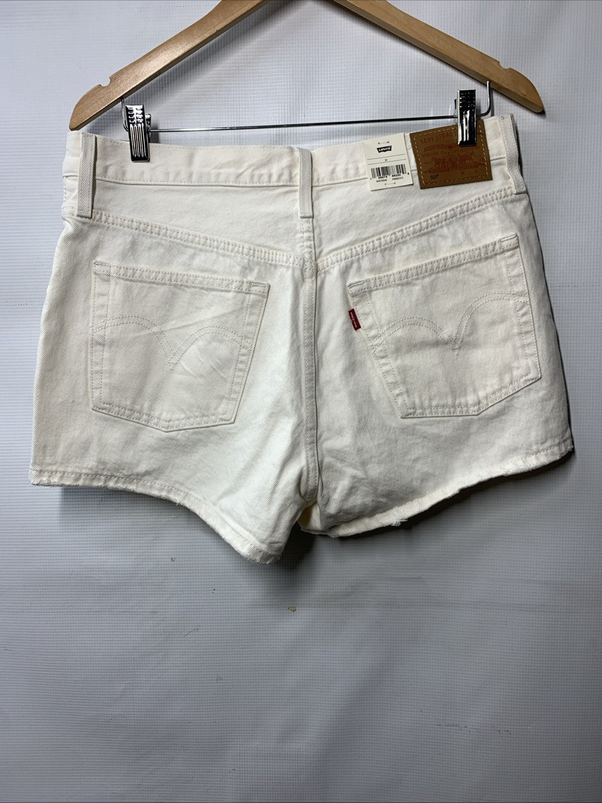 Levi's® Women's 501 Original Premium High-Rise Jean Shorts Cotton White Size 31