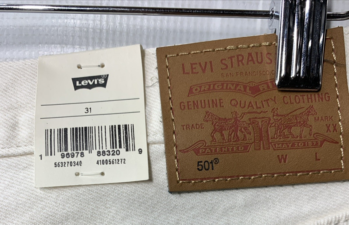Levi's® Women's 501 Original Premium High-Rise Jean Shorts Cotton White Size 31