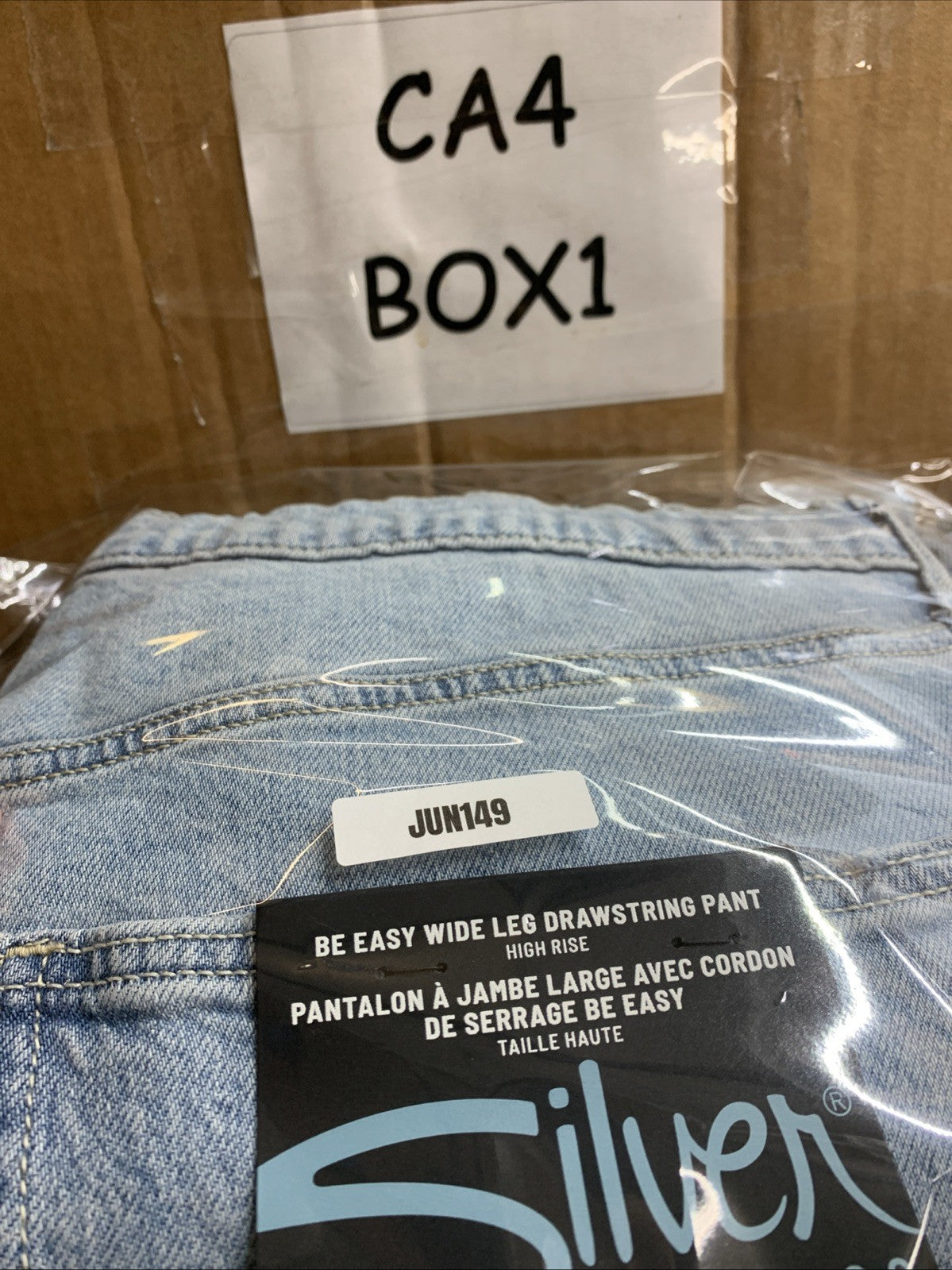 Silver Jeans Co. Women's Be Easy Straight Leg Drawstring Jeans Long Pants 34/30