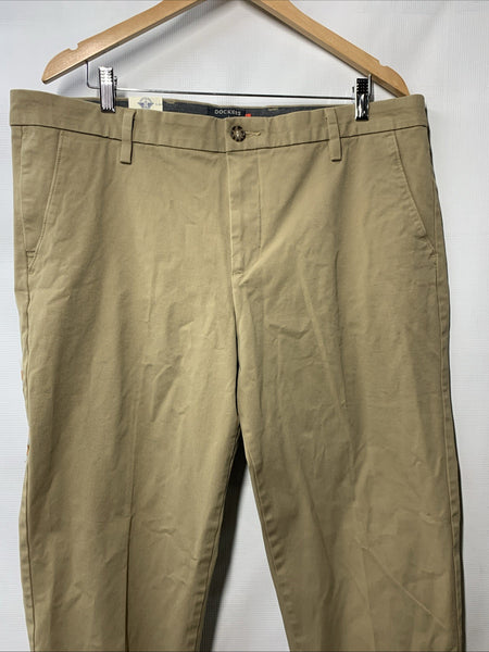 Dockers Men Slim Fit Workday Khaki Smart 360 Flex Long Pants w/Pocket Size 38x32
