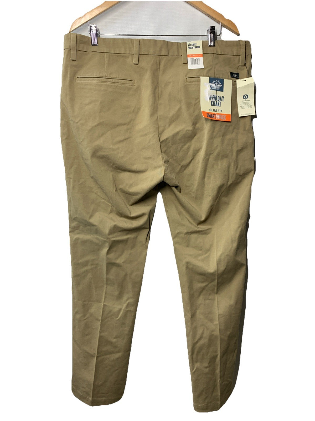 Dockers Men Slim Fit Workday Khaki Smart 360 Flex Long Pants w/Pocket Size 38x32