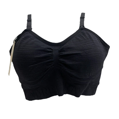 Kindred Bravely Large Regular Black Hands Free Pumping & Nursing Sports Bra Med