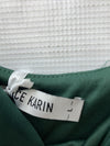 Grace Karin Small Green Midi Party Dress Jersey Ruffle Mermaid Sleeveless Large