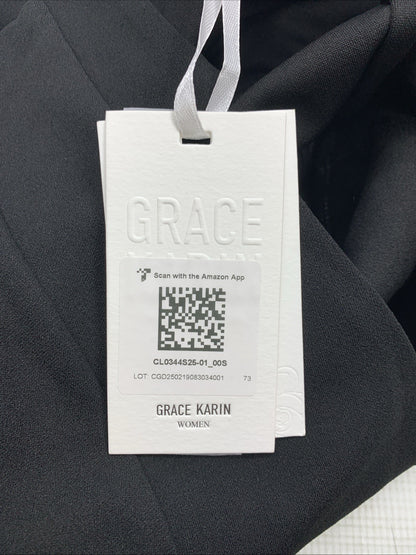 GRACE KARIN Work 3/4 Sleeve V Neck Bodycon Sheath Dress Zipper up Size Small