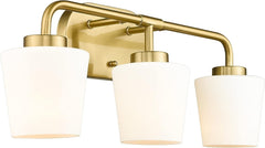 Audickic Brushed Gold Bathroom Vanity Light Farmhouse Brass Sconce Wall Lighting