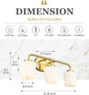 Audickic Brushed Gold Bathroom Vanity Light Farmhouse Brass Sconce Wall Lighting
