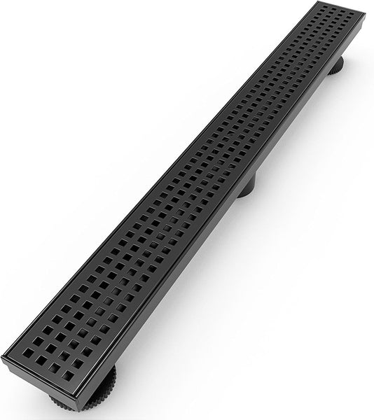 24 Inch Linear Shower Drain Rectangular Floor Drain with Accessories Square Hole
