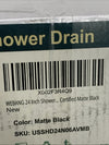 24 Inch Linear Shower Drain Rectangular Floor Drain with Accessories Square Hole