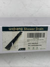 24 Inch Linear Shower Drain Rectangular Floor Drain with Accessories Square Hole