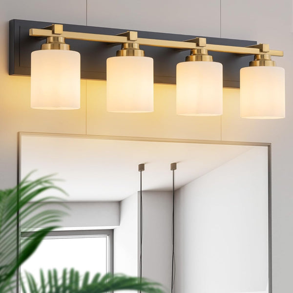 Modern Bathroom Light Fixtures Over Mirror, Black Vanity Lights for Bathroom