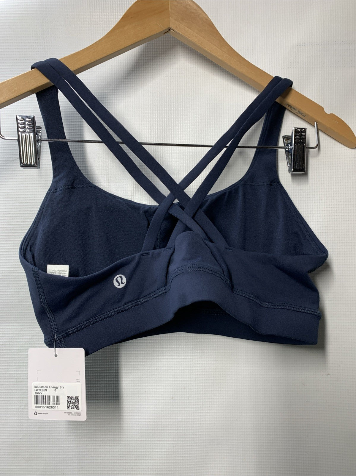 Lululemon LW2EB2S Energy Bra Women's Strappy Yoga Sports Bra Breathable Size 8