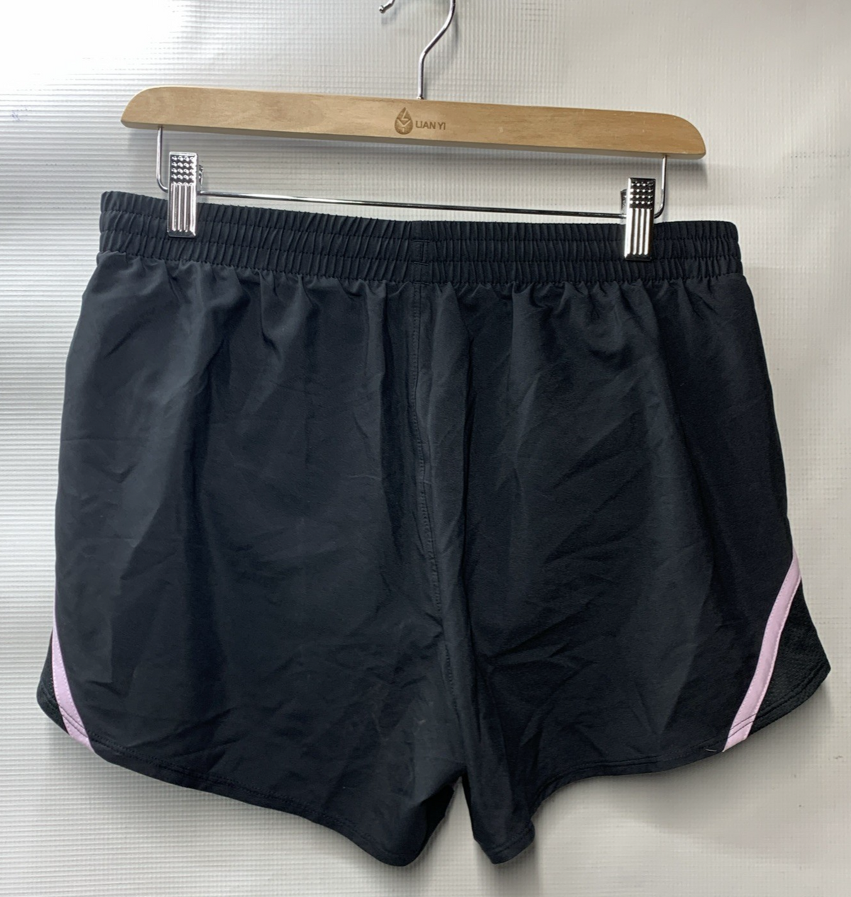 Under Armor Women's Fly By Lined Loose Running Shorts Black and Lavender Size M