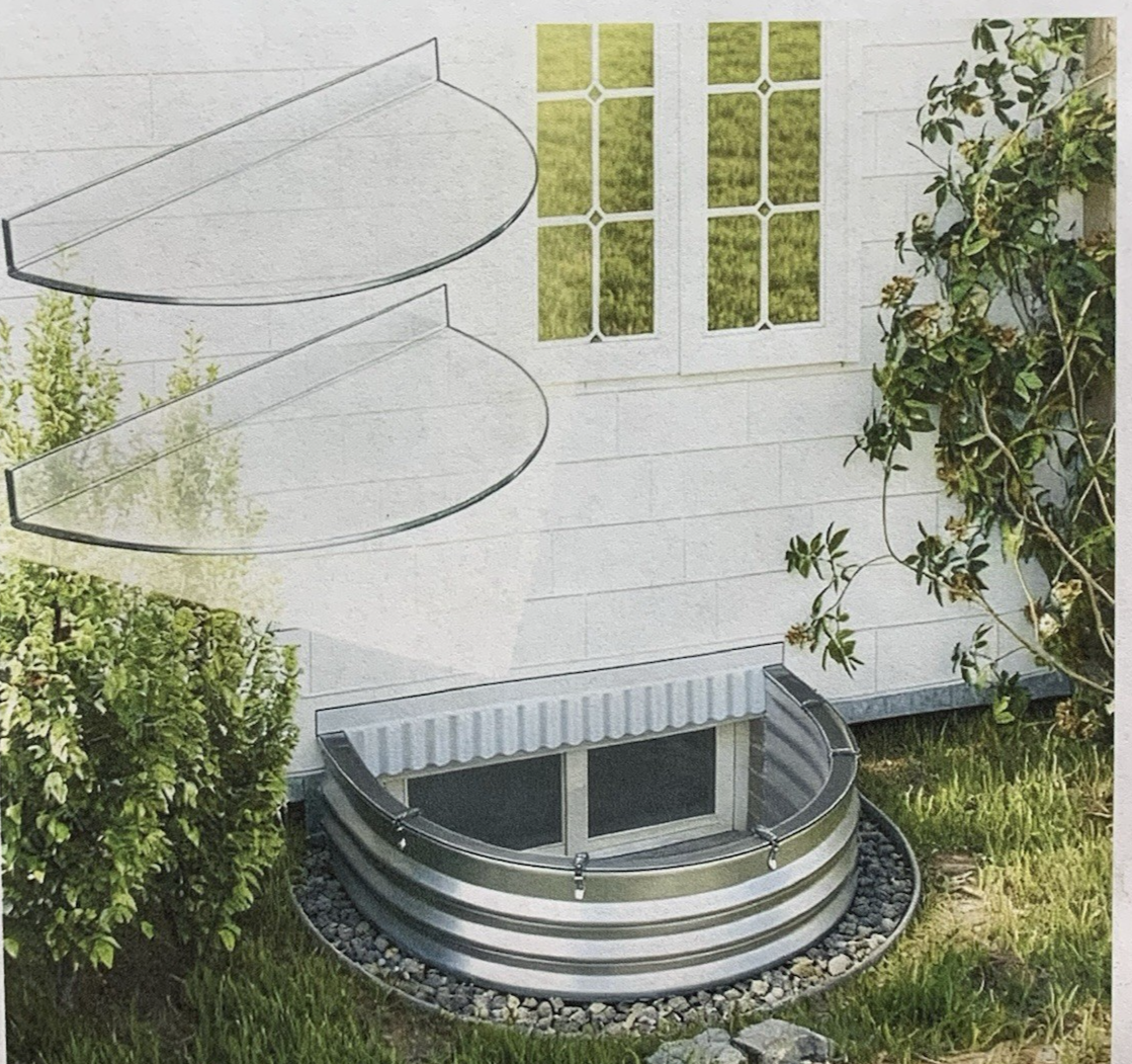 (2) 40x18 Heavy Duty Window Well Covers Plastic Windows Protector Garden Yard