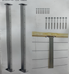 Mayset 42” Stainless Steel Cable Railing Intermediate 40.5' Posts 2 Pack