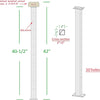 Mayset 42” Stainless Steel Cable Railing Intermediate 40.5' Posts 2 Pack