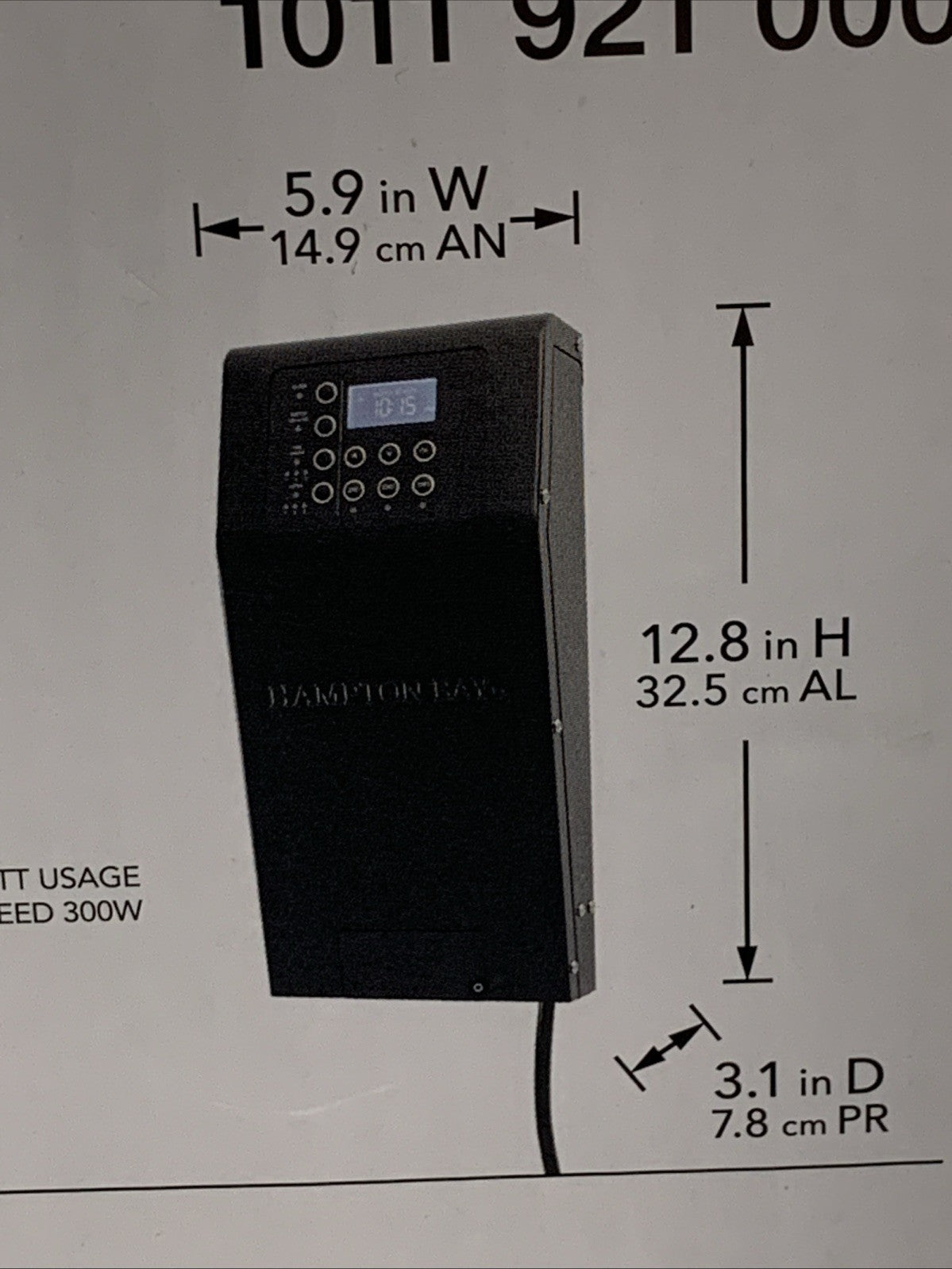 Hampton Bay ER-300-1215-AL 300W Low Voltage Digital Landscape Lighting Transform