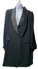 City Chic Tuxedo Dress Black Blazer Dress Double Breasted Lapel - Size Large