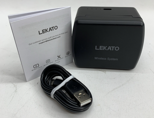 Lekato Air Bridge M02588 Wireless System Portable Black 2.4G with Charging Box