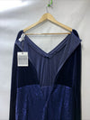 Hanna Nikole Women's Plus Size Velvet Side Slit Sequin Dress V Neck - Size 18W