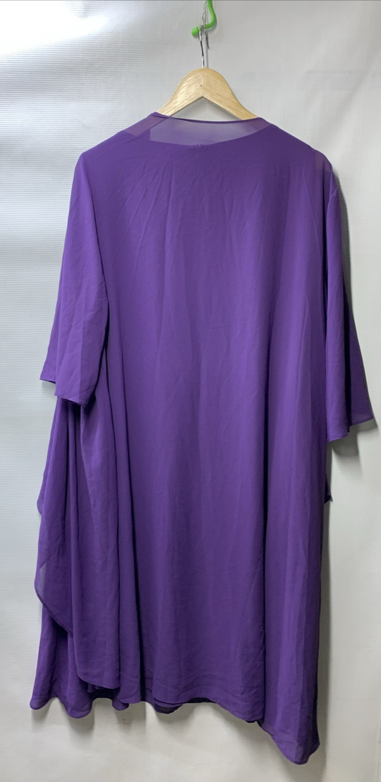 Hanna Nikole Women's Plus Size Guest Dress with Jacket 2 Piece Size 20W Purple