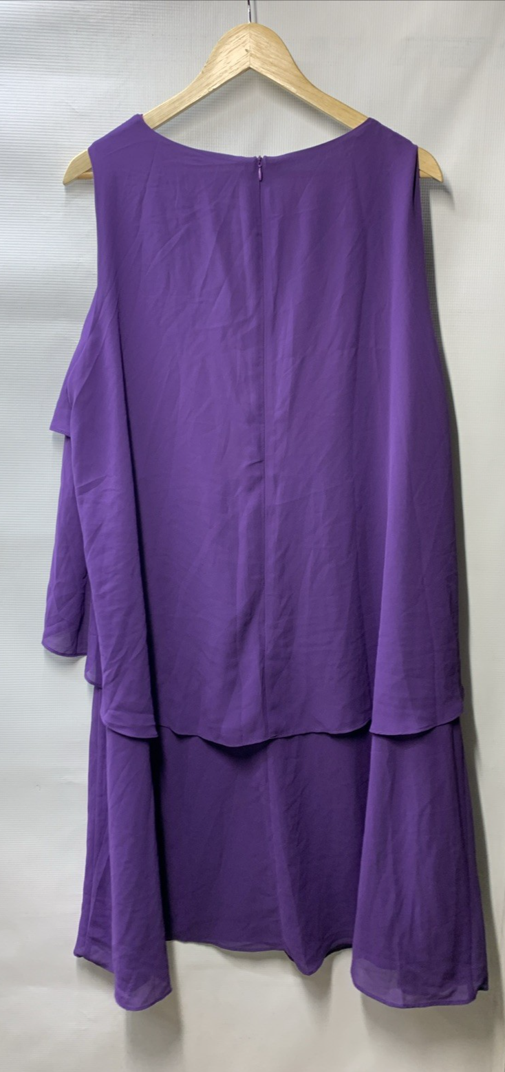 Hanna Nikole Women's Plus Size Guest Dress with Jacket 2 Piece Size 20W Purple