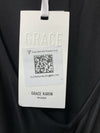GRACE KARIN Women's Chiffon Dresses V Neck Long Sleeve Smocked Size 2XL Black