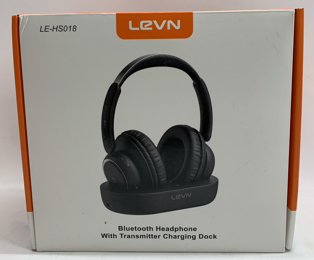 LEVN Bluetooth Wireless TV Headphones Watching Wireless Seniors Black LE-HS018