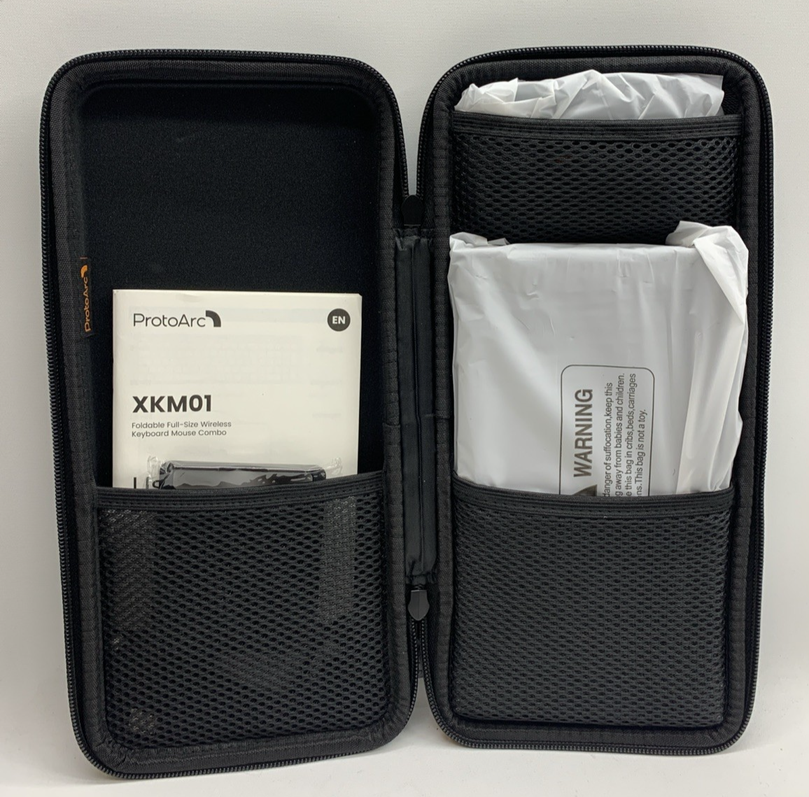 ProtoArc XKM01 Foldable Full-Size Wireless Keyboard and Mouse Combo Portable