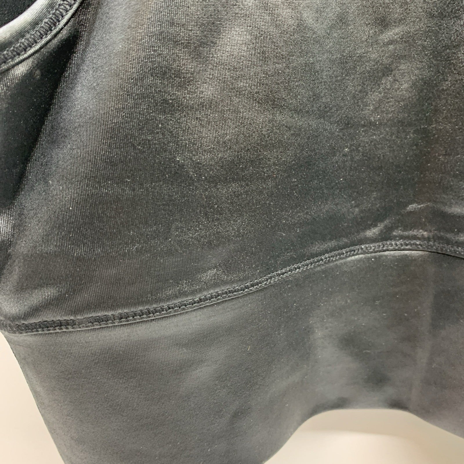 Andrew Marc Sport Women's Large Liquid Reversible Crop Tank Top Metallic Black