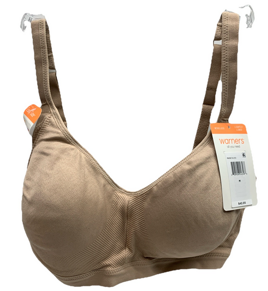 Warner's Women's Easy Does It Underarm-smoothing Comfort Bra Almond Size Medium