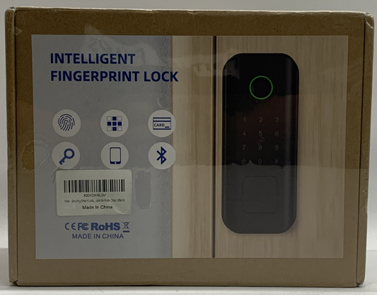 Intelligent Fingerprint Lock For Front Door Matte Black Security Smart Locks