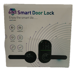 Smart Keypad Door Lock 6-in-1 NICE App Fingerprint Key Fob Keypad Key Lock Key