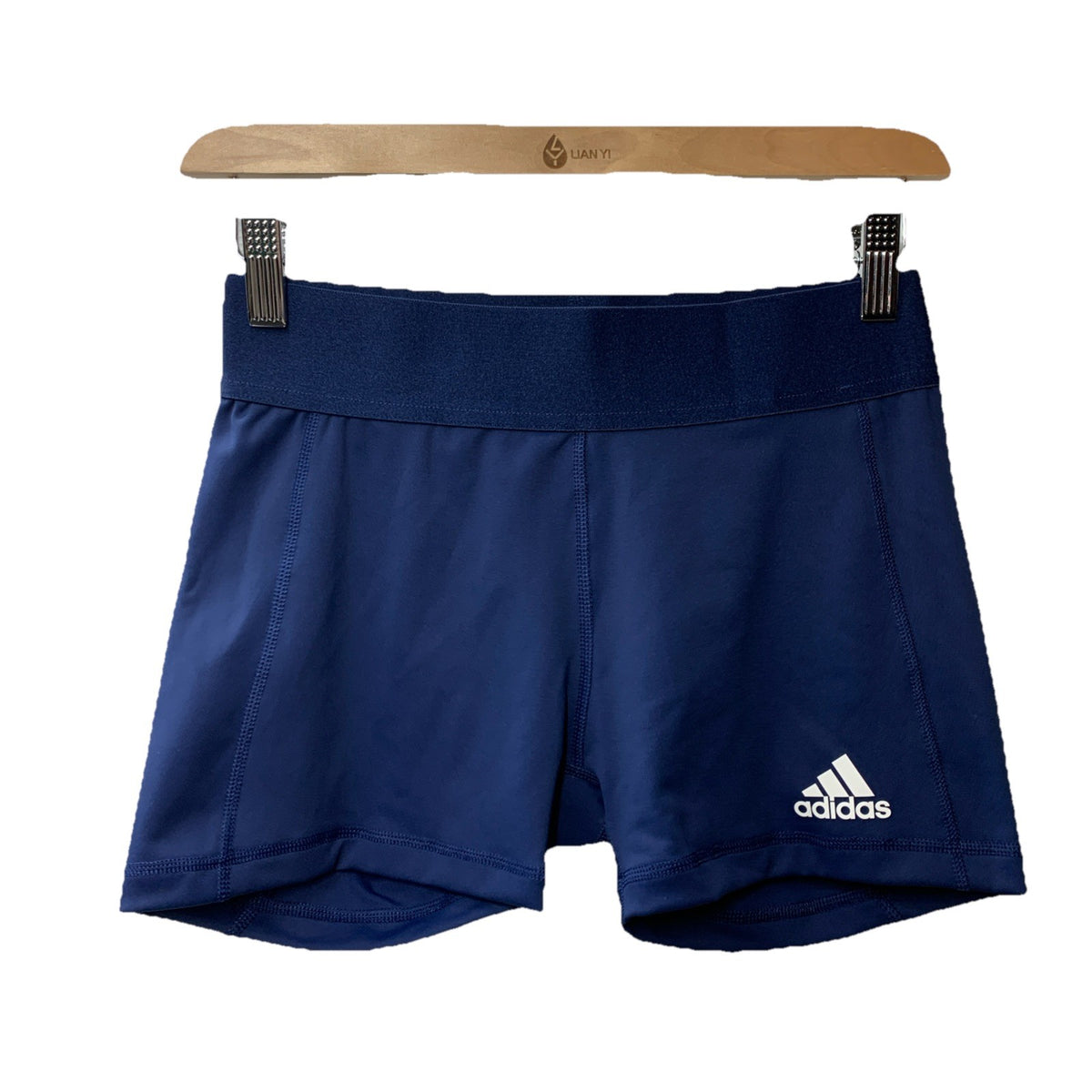 Adidas Women’s Techfit 3” Volleyball Shorts Spandex Tights Size Small Navy Blue