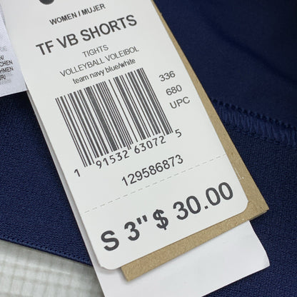 Adidas Women’s Techfit 3” Volleyball Shorts Spandex Tights Size Small Navy Blue