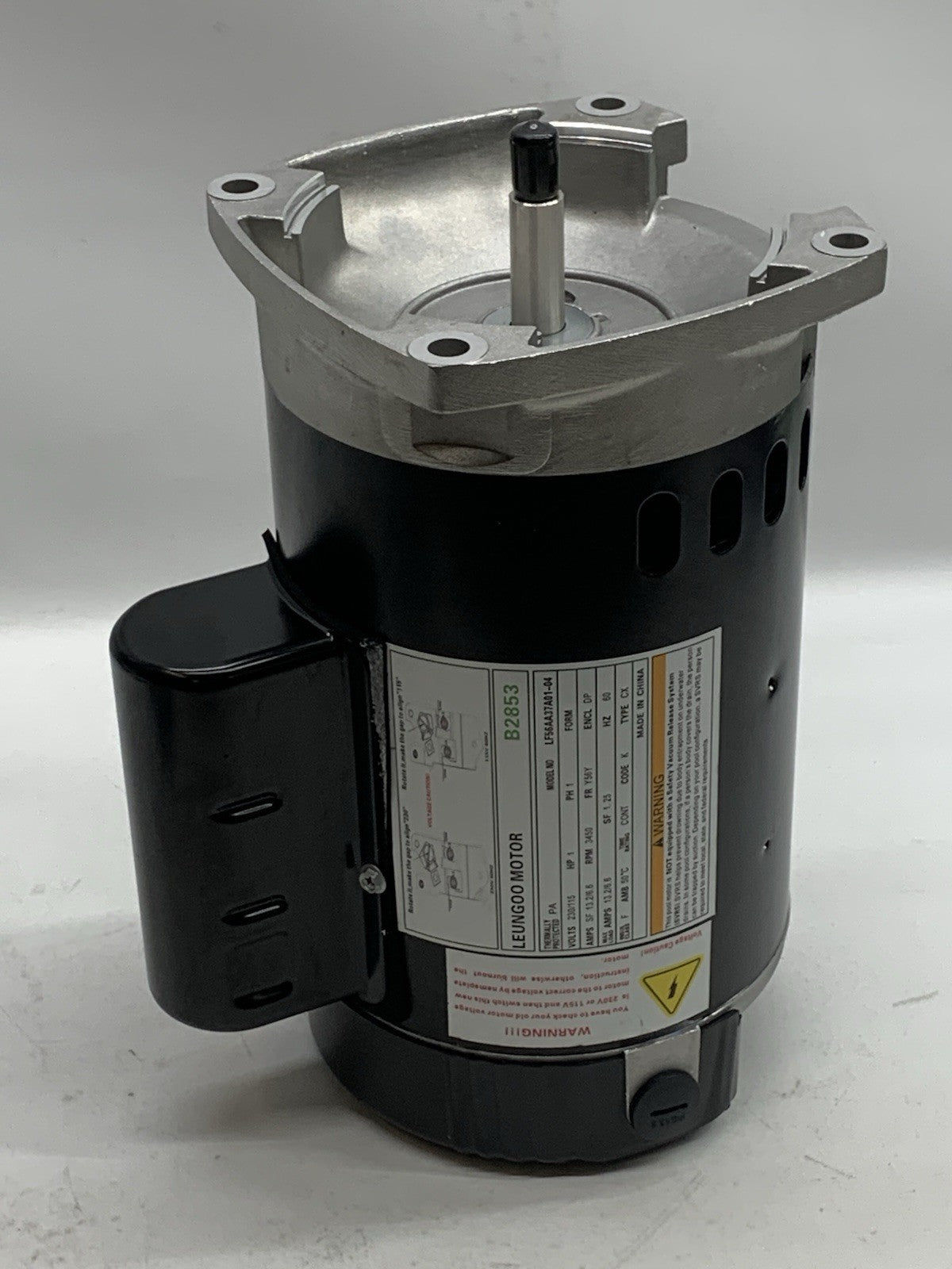 Leungoo B2853 Pool Pump Motor LF56AA37A01-04 230/115V 1HP 3450RPM 60HZ 1PH