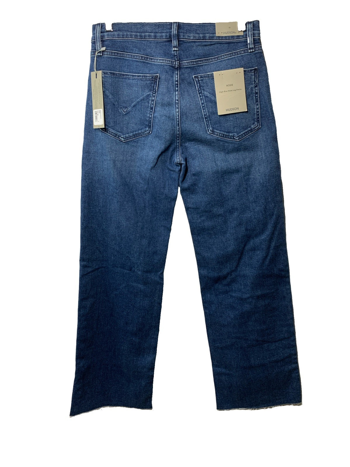 Hudson Women's Rosie Dover High Rise Wide Leg Petite Jean Pants w/Pocket Size 28