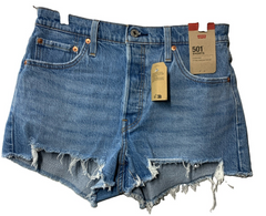 Levi's Women's 501 High Rise Denim Shorts Distressed Size 29 Casual Style
