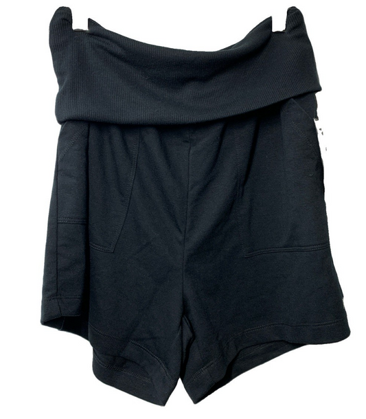 Andrew Marc Sport Women's Fold Over Waistband Lounge Relaxed Fit Shorts Small