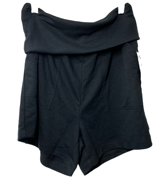 Andrew Marc Sport Women's Fold Over Waistband Lounge Relaxed Fit Shorts Small