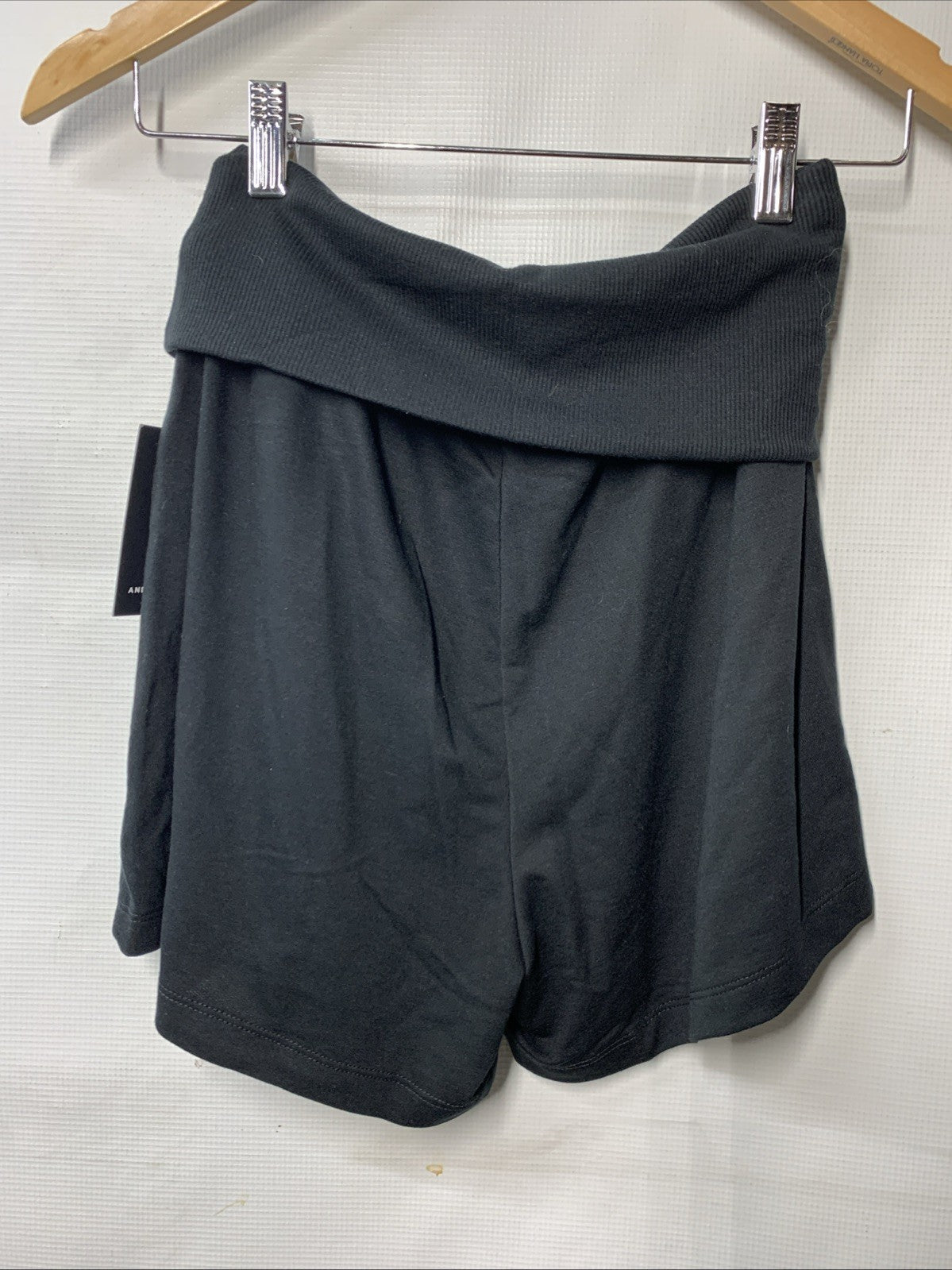 Andrew Marc Sport Women's Fold Over Waistband Lounge Relaxed Fit Shorts Small