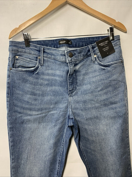 Simply Vera Vera Wang Jeans Women's Stretch Pants Skinny Mid Rise Denim Size 12