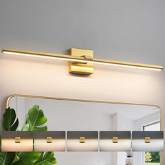 Gold Modern Bathroom Vanity Light 32 Inch 24W Dimmable 5CCT LED Bathroom Lightin