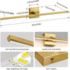 Gold Modern Bathroom Vanity Light 32 Inch 24W Dimmable 5CCT LED Bathroom Lightin