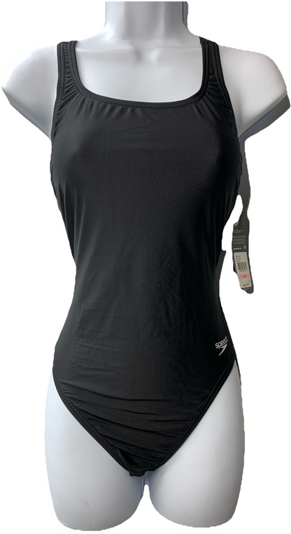 Speedo Women's Swimsuit Size 10/36 Team Black One Piece Prolt Super Pro Solid