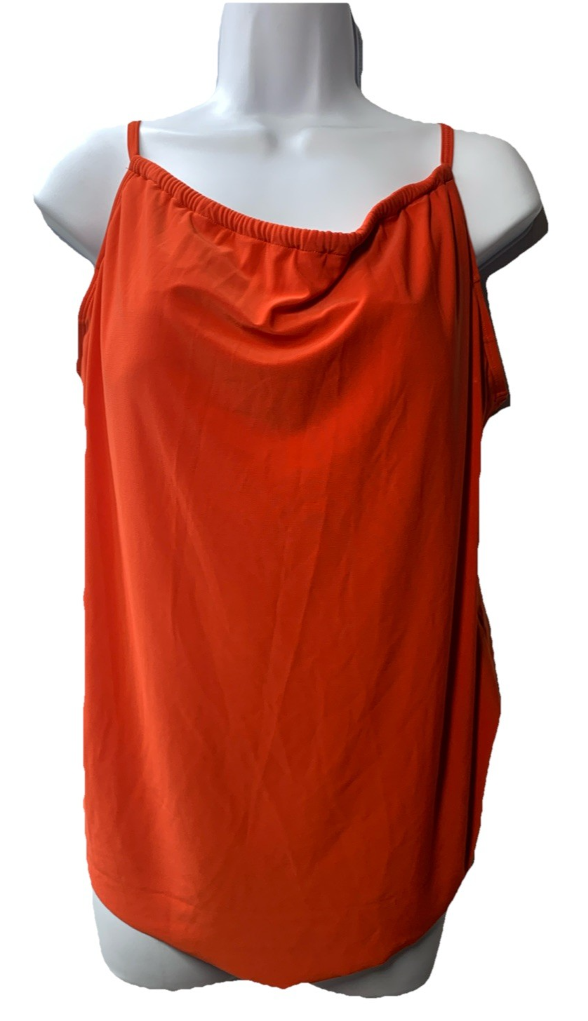 Beyond Control Tankini Top for Women Women's High Neck Tankini Size 10 Habanero